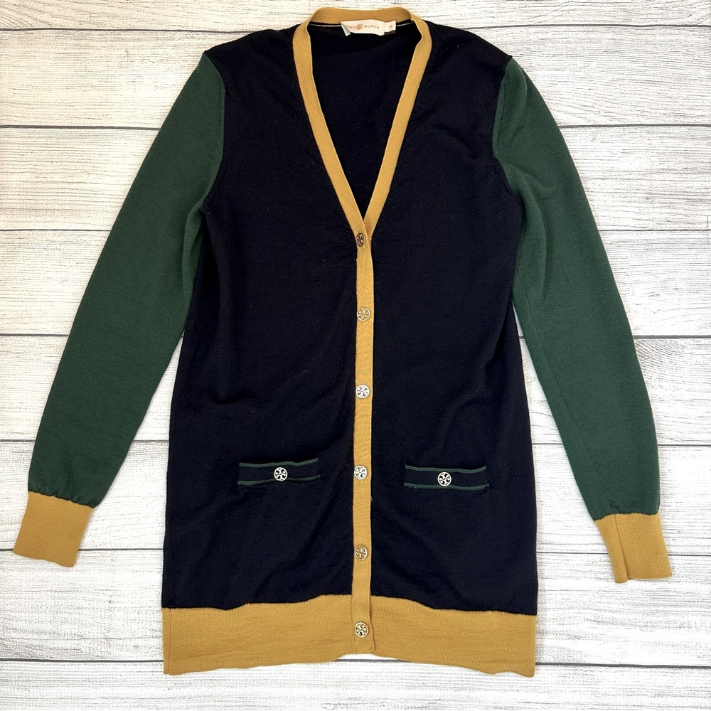 Tory Burch Color Block Madeline Cardigan - image 1